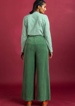 Veluurihousut ekopuuvillaa / kierrätettyä polyesteriä