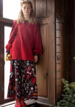 Veluurihousut "Fyrverkeri" ekopuuvillaa ja kierrätettyä polyesteriä