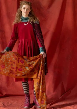 Veluurimekko "Fyrverkeri" ekopuuvillaa ja kierrätettyä polyesteriä