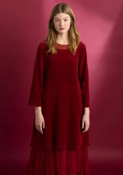 Veluuritunika ekologista puuvillaa / kierrätettyä polyesteriä