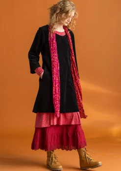 Veluuritunika ekologista puuvillaa / kierrätettyä polyesteriä