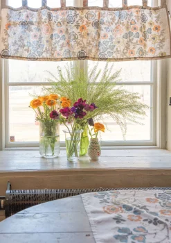 Verhokappa "Wild rose" pellavaa ja puuvillaa